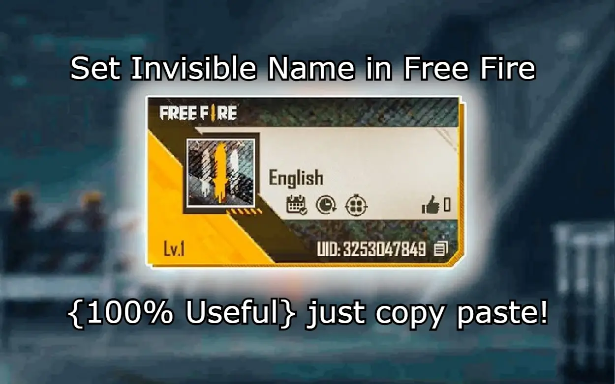 Set Invisible Name in Free Fire