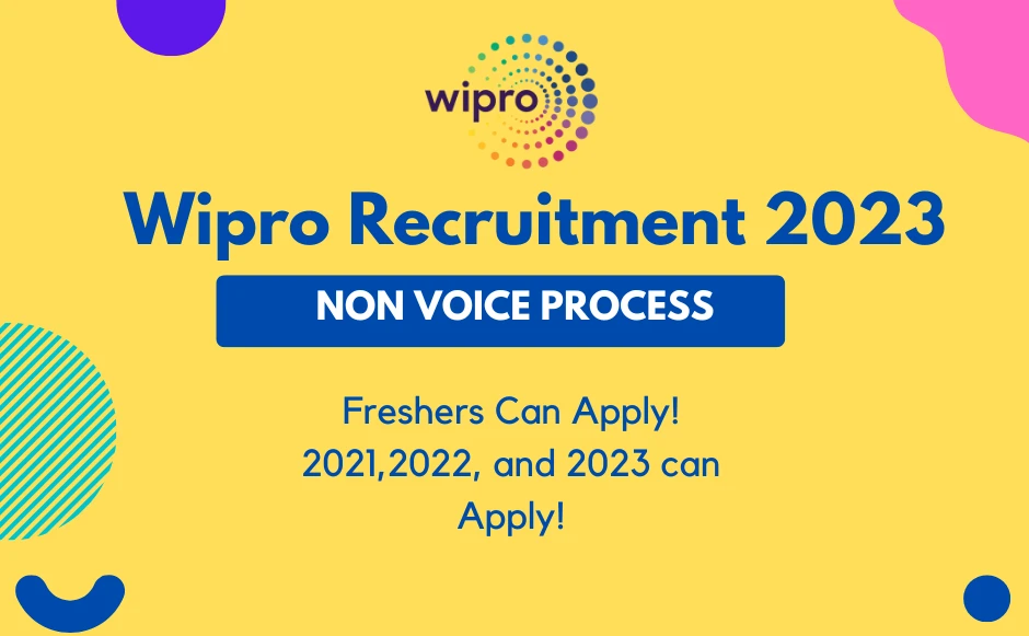 wipro recruitement non voice process